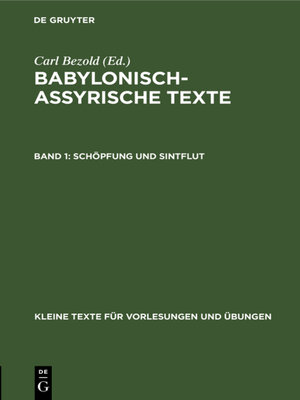 cover image of Schöpfung und Sintflut
